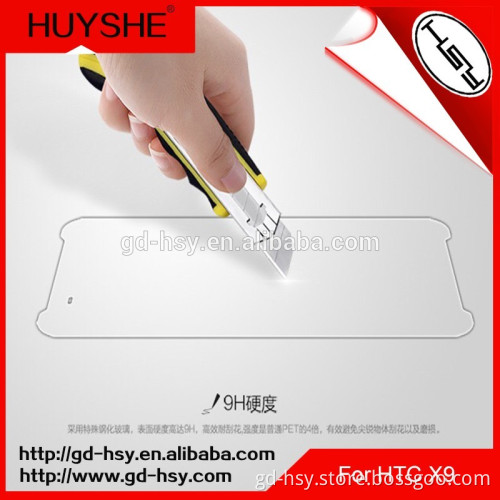 HUYSHE 0.3mm 2.5d 9h cellphone glass screen protector for HTC X9 tempered glass screen protector